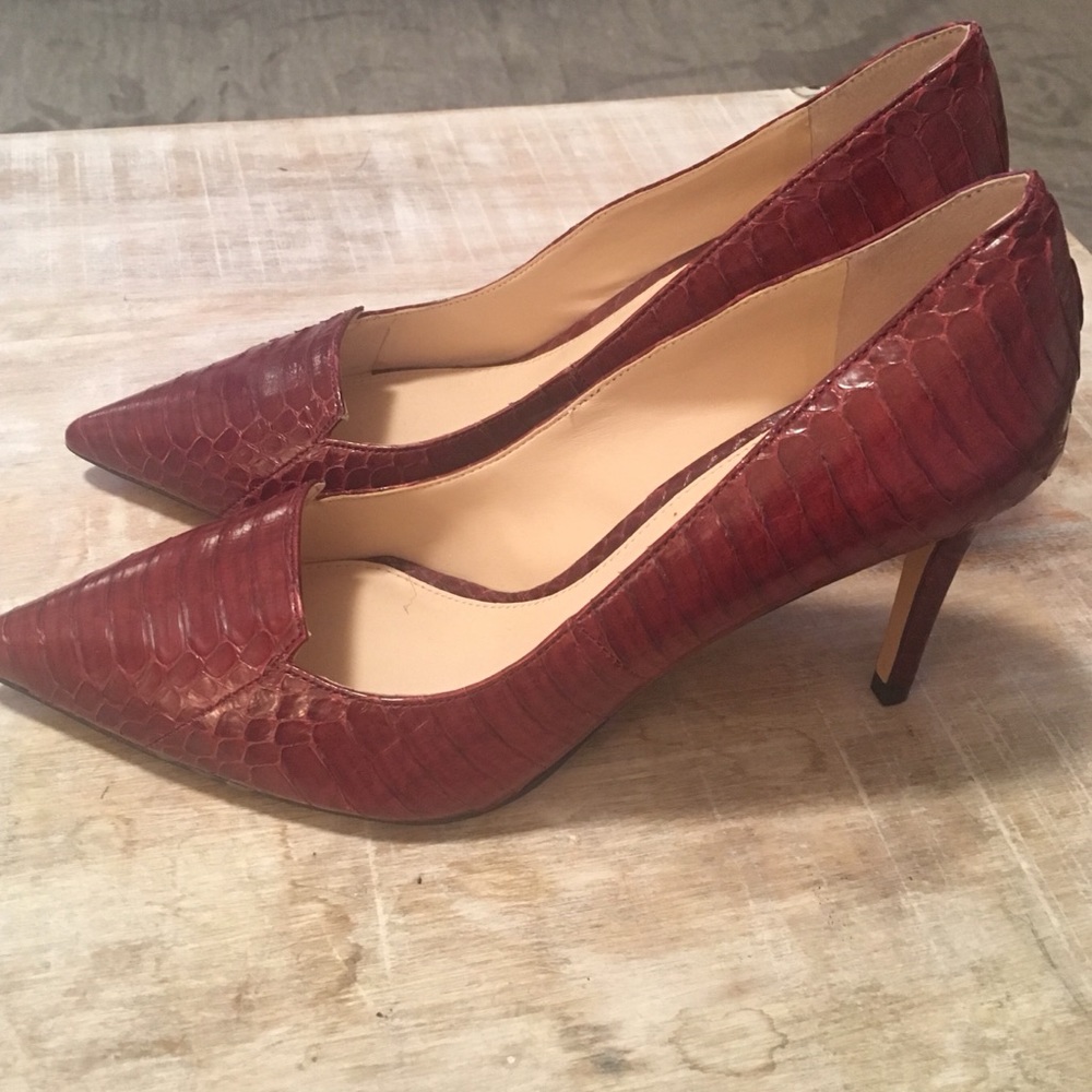 Vince Camuto Red Crocodile 3” Heel